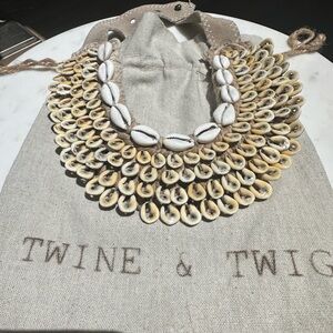 Twine and Twig Cowrie Collar Necklace
